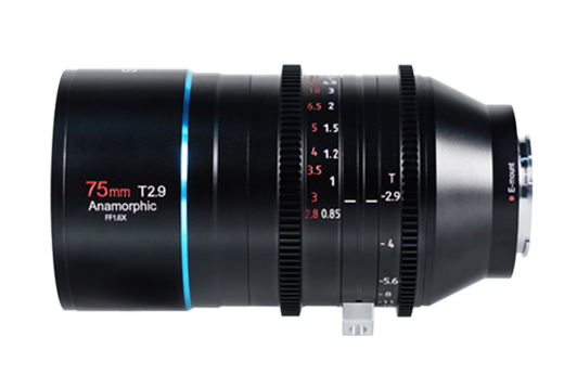 Sirui 75mm T2.9 1.6x FF Anamorphic Lens（E-Mount）